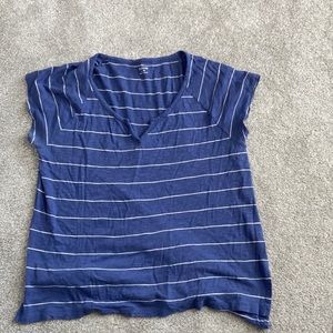 Madewell blue striped over size t shirt